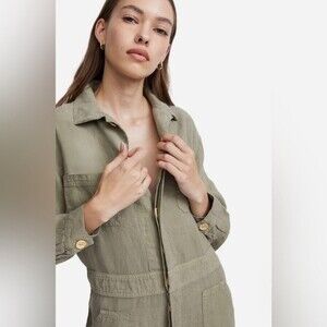 NWT Mate the Label Long Sleeve Linen Jumpsuit